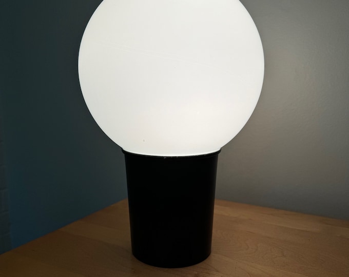 Vintage 1960s Space Age Lamp Metal Glass Mid Century Modern MCM Lighting Heyco