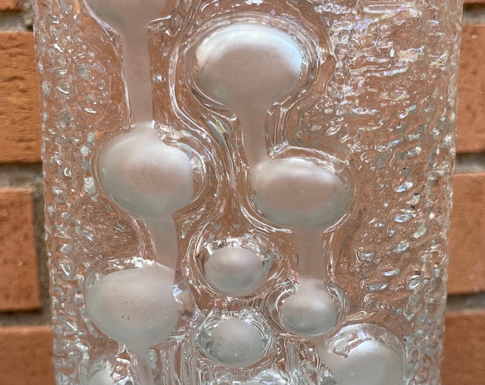 Vintage 60s Oiva Toikka Glass Vase Mid Century Modern Finland Funghi Jellyfish
