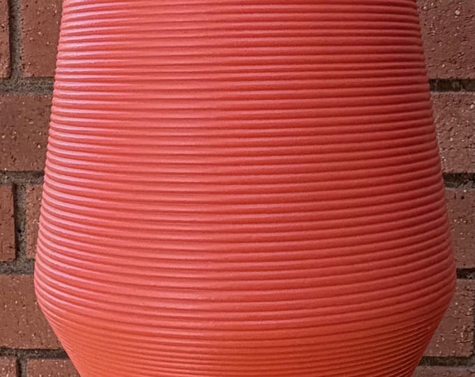 Vintage MCM Orange Plastic Beehive Lamp Mid Century Modern Lighting 60s 70s - B