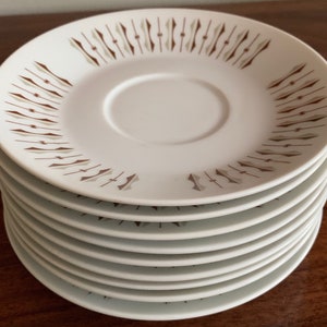 Vintage 50s 60s Harmony House Brentwood China Saucers Mid Century Modern Japan Dinnerware