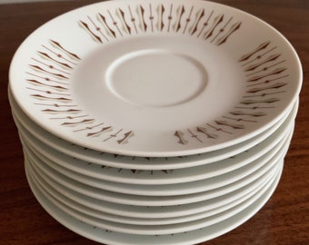 Vintage 50s 60s Harmony House Brentwood China Saucers Mid Century Modern Japan Dinnerware