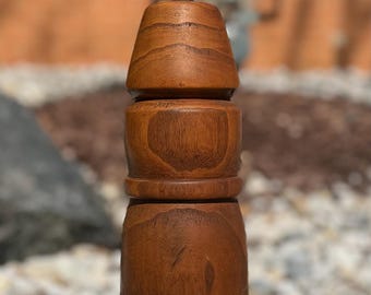 Vintage MCM Wood Lamp Tripod Base Mid Century Modern Lighting 50s 60s Atomic Era