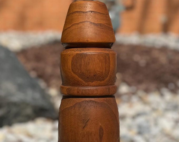 Vintage MCM Wood Lamp Tripod Base Mid Century Modern Lighting 50s 60s Atomic Era