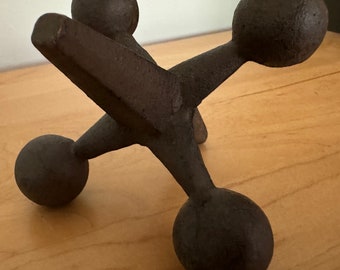 Vintage Jacks Jax Iron Sculptural Paperweight MCM Modern Bookend Mid Century Small