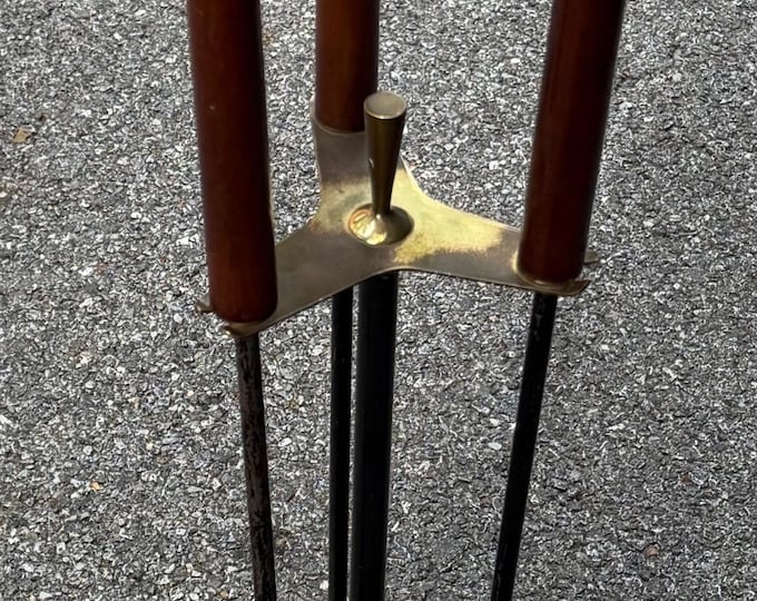 Vintage MCM Seymour Manufacturing Fireplace Tool Set Mid Century Modern Rare