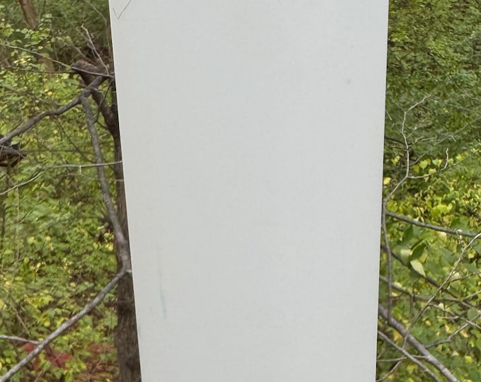 Vintage 60s MCM White Opaque Glass Cylinder Lamp Shade Mid Century Finland Parts
