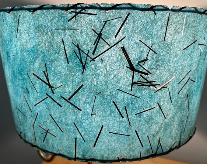 Vintage MCM Turquoise Fiberglass Shade Mid Century Modern Lighting Atomic 1950s