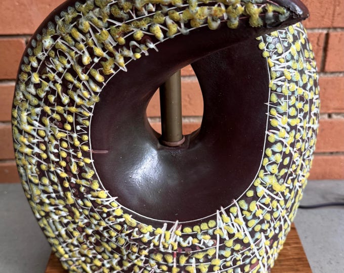 Vintage MCM Ceramic Pottery Lamp Mid Century Modern Lighting 50s 60s Potters? Atomic Era