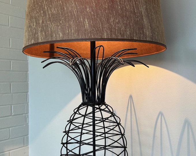 Vintage MCM Metal Pineapple Lamp Mid Century Modern Lighting Ferris-Shacknove