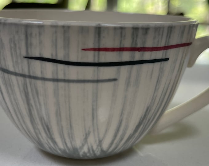 Vintage National Brotherhood Hiawatha Tea Cups Mid Century Modern Atomic Dinnerware MCM Prim Rose