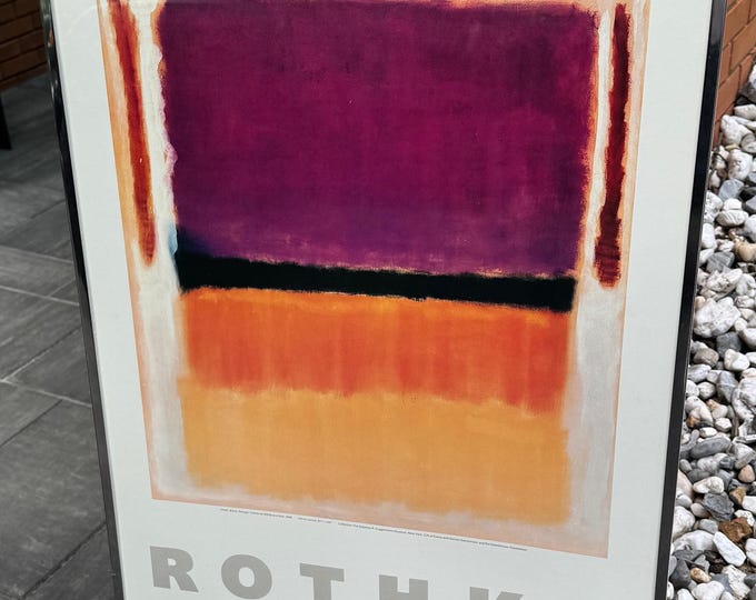 Vintage MARK ROTHKO Abstract Expressionism Poster Guggenheim Exhibit 1970s