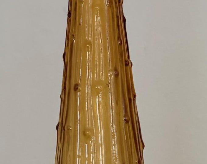 Vintage MCM 60s EMPOLI Amber Glass Decanter Genie Bottle Mid Century Modern