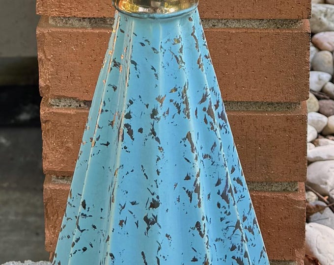 Vintage Deena China MCM Turquoise Gold Ceramic Lamp Atomic 50s Mid Century Modern Lighting