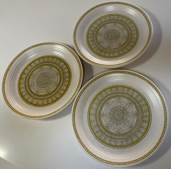 Set 3 Vintage Franciscan Ware HACIENDA GOLD Dinner Plates Mid Century Modern Etsy