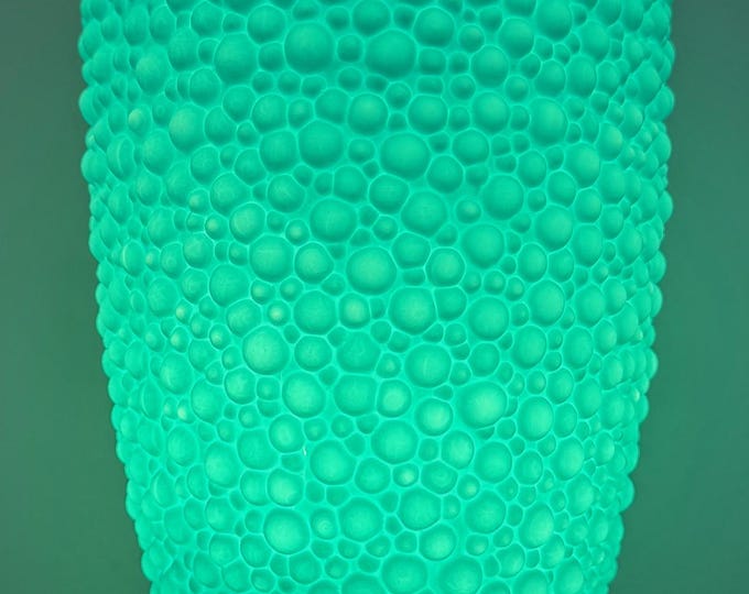 Vintage MCM Plastic Bubble Beehive Lamp Mid Century Modern Lighting Turquoise