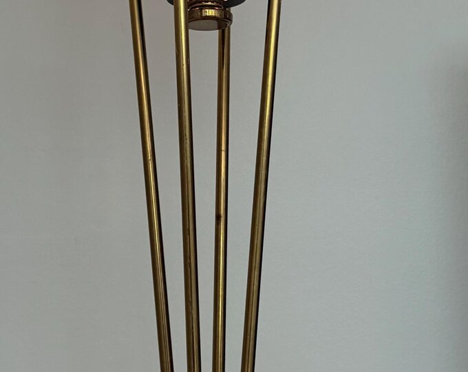Vintage MCM Brass Metal Atomic Era Lamp Mid Century Modern Lighting 50s 60s