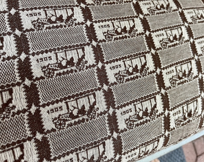 Cool Vintage Brown 1905 Jalopy Automobile Car Fabric Textile Synthetic 11+ yards