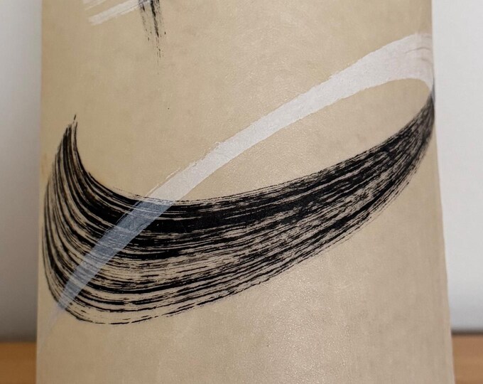 Vintage MCM 50s Beige Fiberglass Lamp Shade Angled Mid Century Modern Lighting