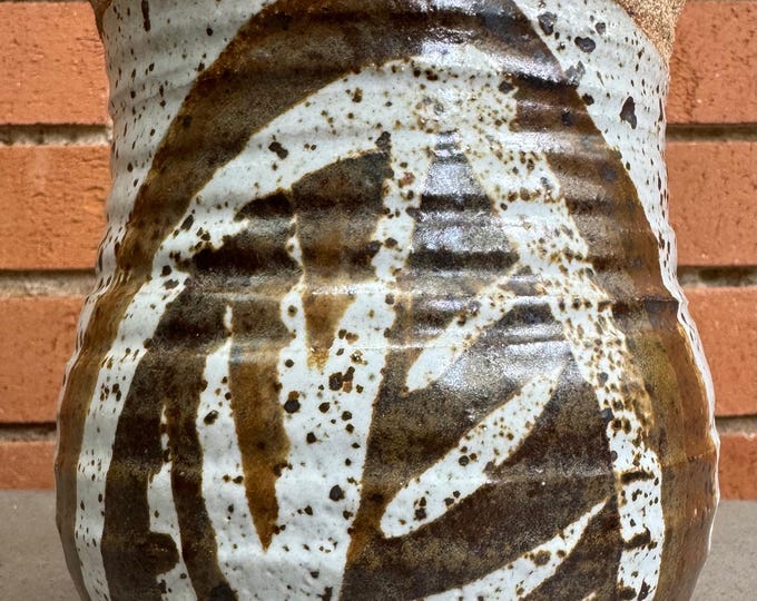 Vintage 70s Stoneware Hanging Planter Pot Pottery Mid Century MCM Modern Handmade B