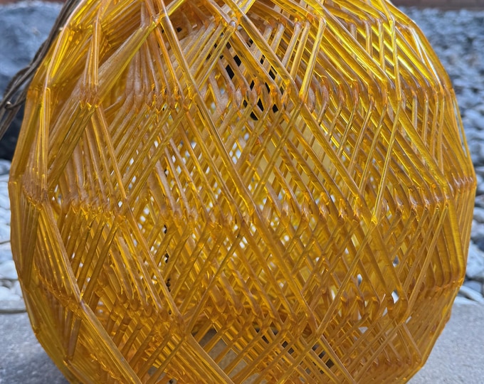 Vintage MCM Orange Swag Spun Acrylic Swag Mid Century Modern Lamp Lighting 1960s
