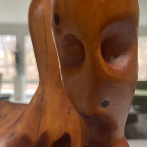 Vintage Mid Century Modern Biomorphic Wood Sculpture – Olson House