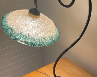 Vintage 70s Spun Acrylic UFO Saucer Lamp Metal Base Modern Vintage 70s Spun Acrylic UFO Saucer Lamp Metal Base Modern