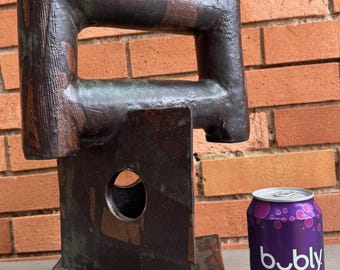 Vintage 70s Sculptural Stoneware Ceramic Vase Studio Pottery Modern Art Ikebana