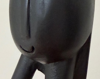 Vintage MCM Casas Abstract Wood Female Form Sculpture Mid Century Modern 1960s