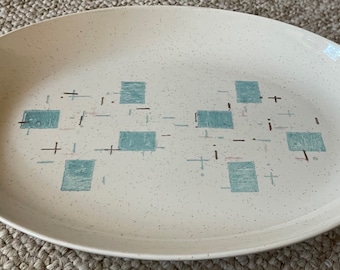 Vintage Vernonware Heavenly Days Serving Dish Platter Metlox Mid Century Modern MCM 50s 60s USA
