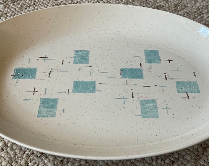Vintage Vernonware Heavenly Days Serving Dish Platter Metlox Mid Century Modern MCM 50s 60s USA
