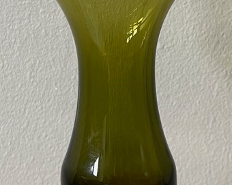 Beautiful Vintage 60s Decorative Amber Glass Vase Mid Century Modern Glassware