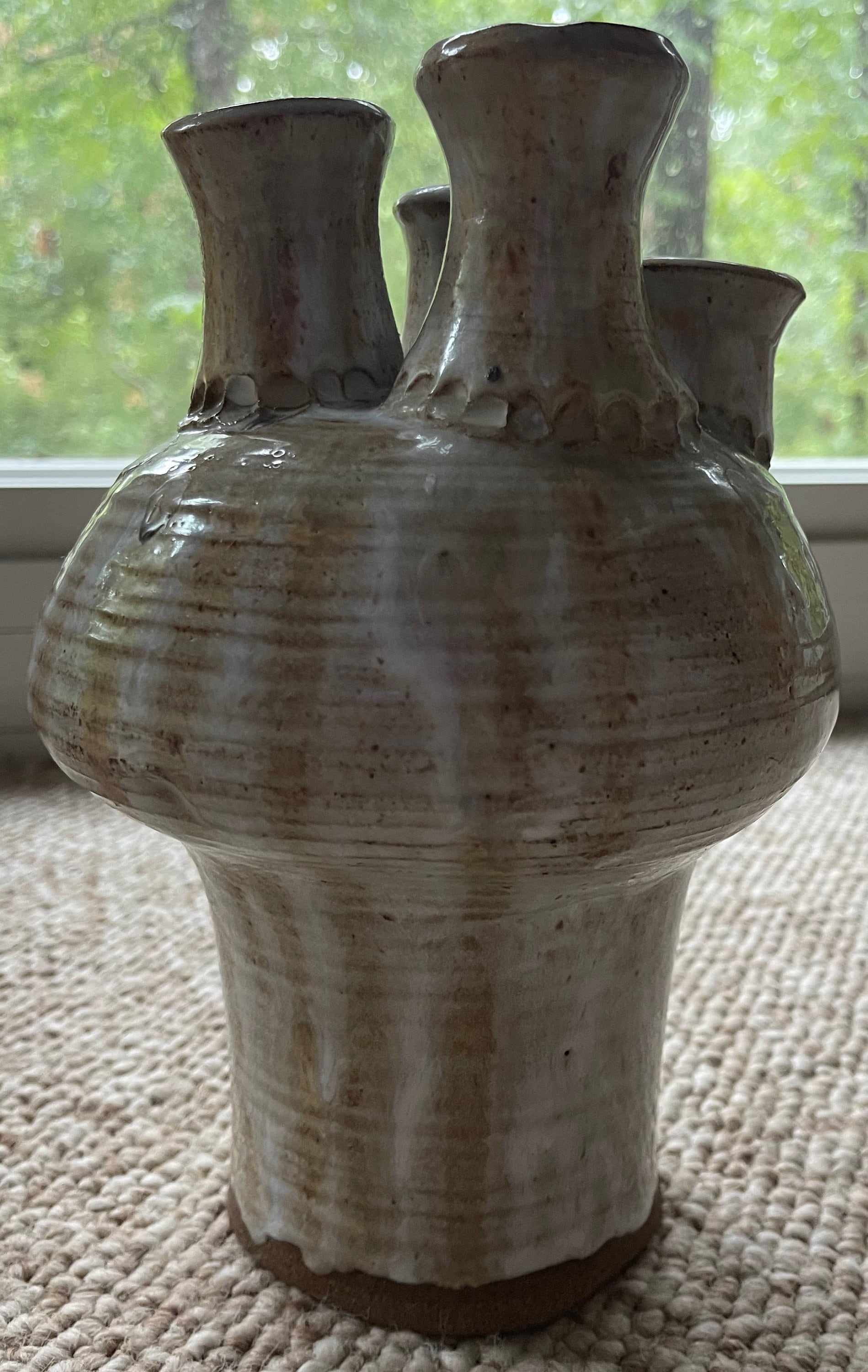 Vintage Ceramic Vase Tree Frog Modern Art Studio Pottery MultiSpout