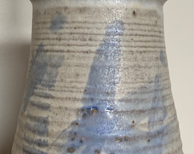 Vintage Stoneware Vase Jug Vessel Urn w/ Lid Mid Century Modern Studio Pottery Deyoe C