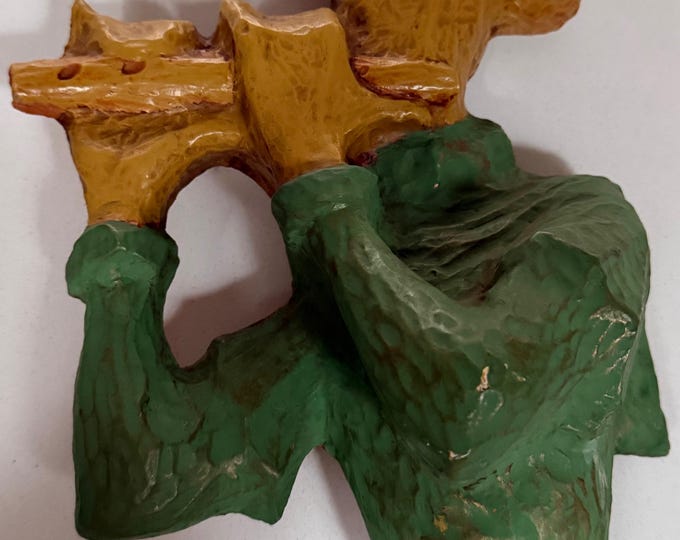 Vintage 1950s J. Segura Harlequin Metal Sculptural Piccolo Player Wall Hanging