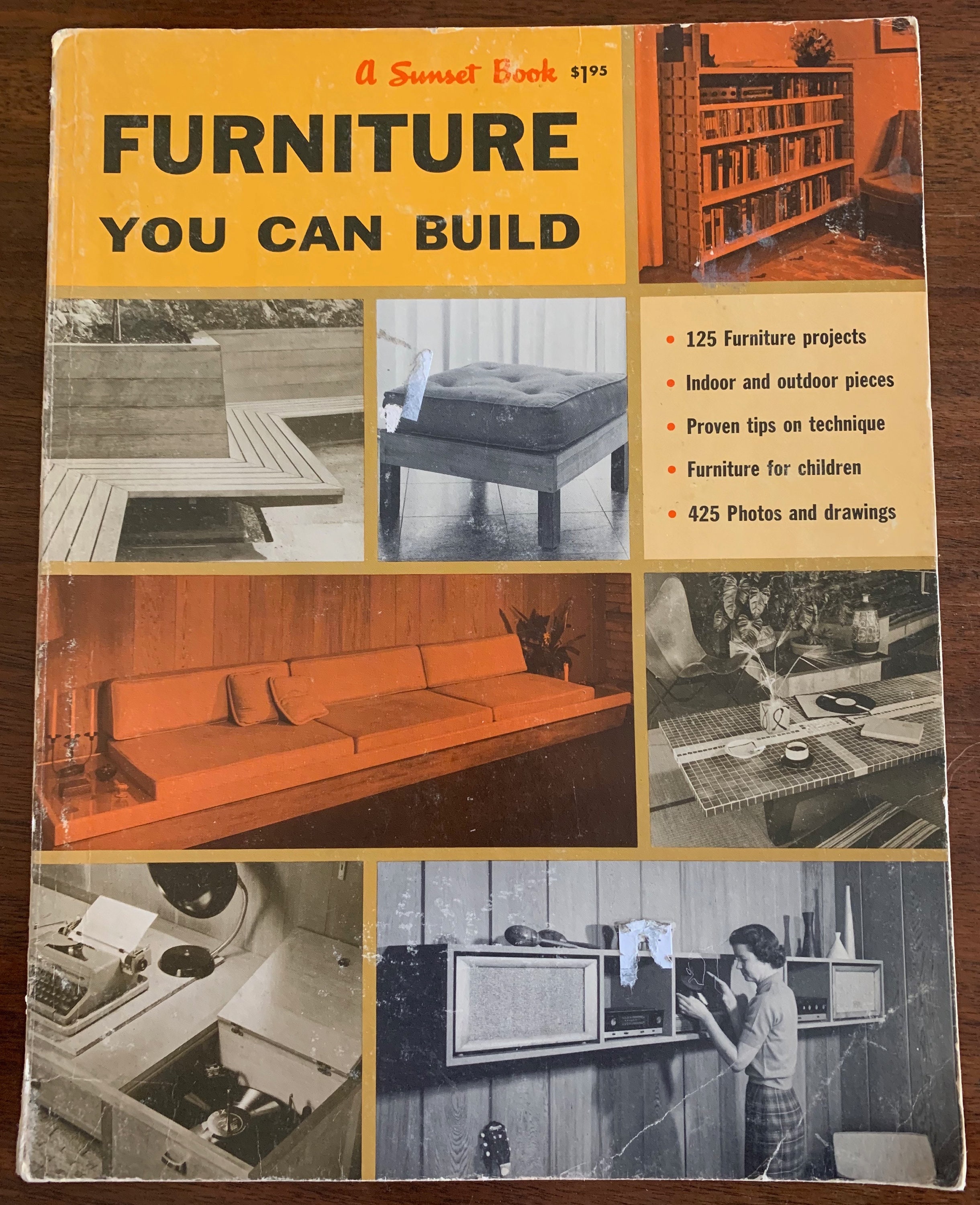 Vintage 60s Sunset DIY Furniture You Can Build Book Mid Century Modern