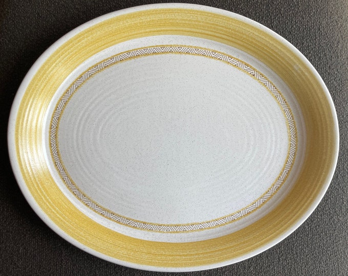Vintage Franciscan Earthenware Hacienda Gold Oval Serving Platter Kitchenware Mid Century MCM
