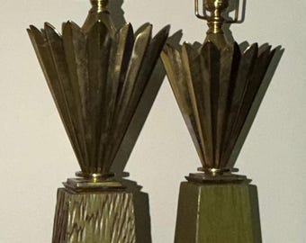 Vintage MCM Stiffel Hollywood Regency Lamps Mid Century Modern Lighting 1960s