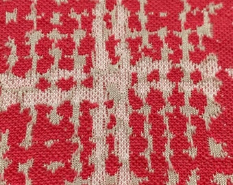 Vintage 60s Pink Gray White Synthetic Textile Material Modern Art Crafting Panel