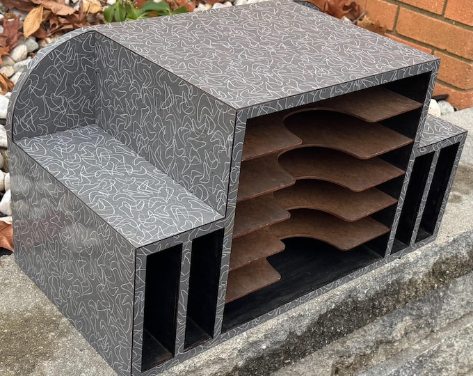 Vintage 1950s Boomerang Skylark Formica Organizer Shelves Mid Century Atomic Era