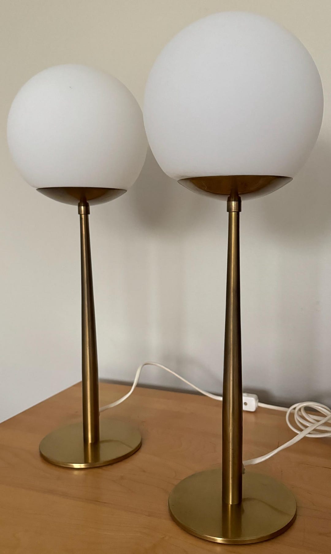 Rare Vintage 1960s HANS-AGNE JAKOBSSON Brass Lamps Sweden Mid