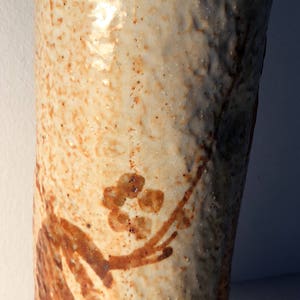Unusual Vintage 70s Ceramic Stoneware Pottery Vase Retro Mid Century Modern Japan Ikebana Seventies