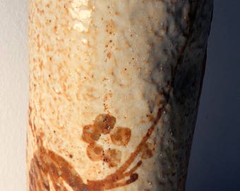 Unusual Vintage 70s Ceramic Stoneware Pottery Vase Retro Mid Century Modern Japan Ikebana Seventies