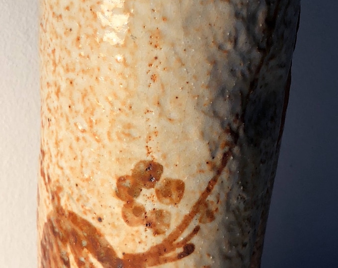 Unusual Vintage 70s Ceramic Stoneware Pottery Vase Retro Mid Century Modern Japan Ikebana Seventies