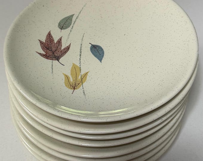 Vintage Franciscan Autumn Leaves 6.5" Bread Plates Dinnerware (Set of 8) Earthenware
