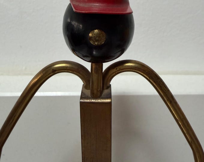 Vintage 1940s Bellhop Brass Cigarette Stand Holder Tobacciana Phillip Morris