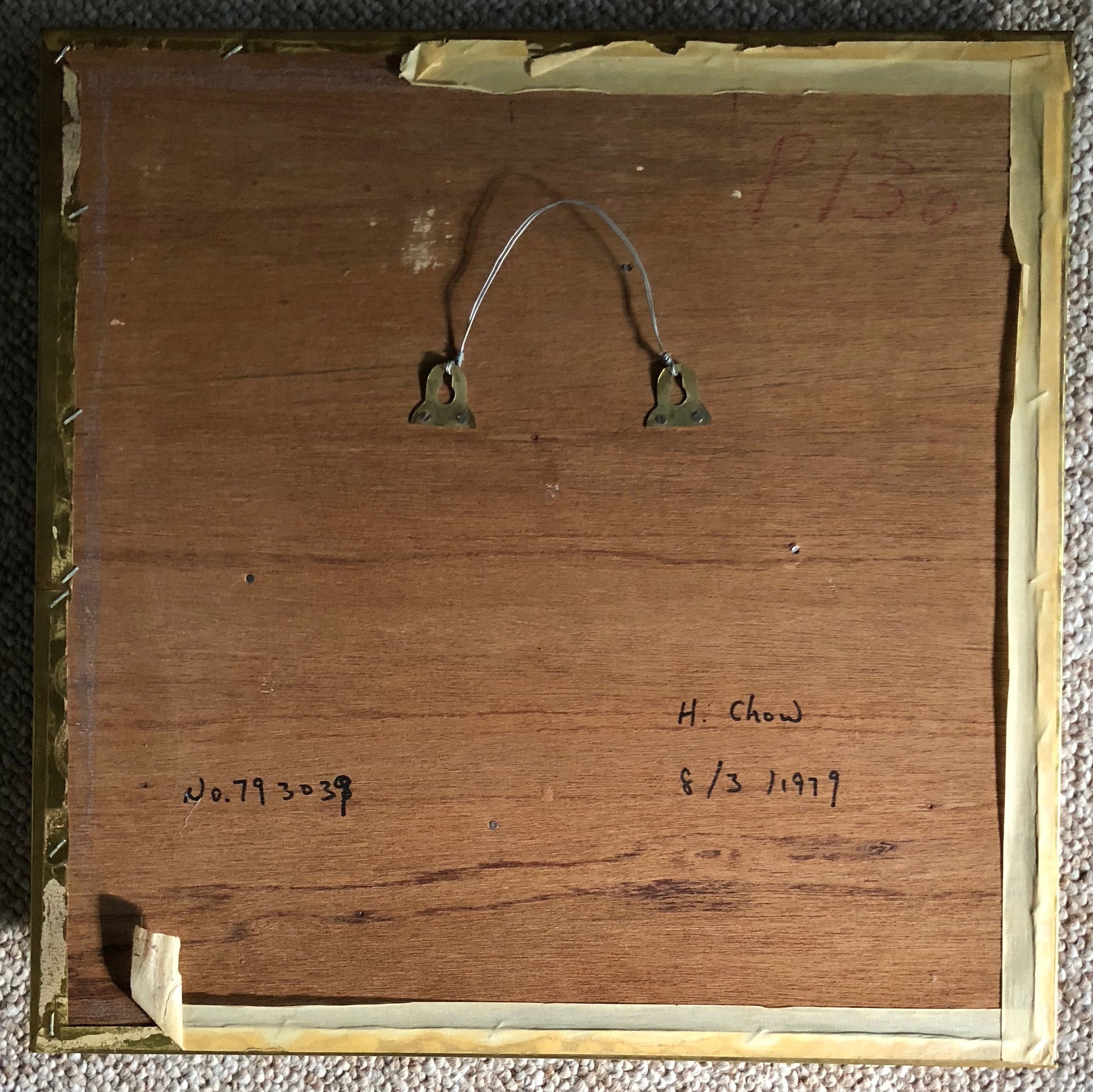 Vintage 70s Mixed Media Metallic Brutalist Wall Hanging Art Mid Century Modern