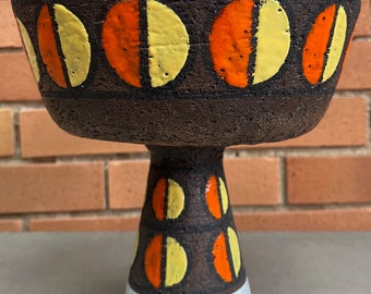 Rare Vintage Rosenthal Netter Bitossi Chalice Bowl Mid Century Modern Italy Disc