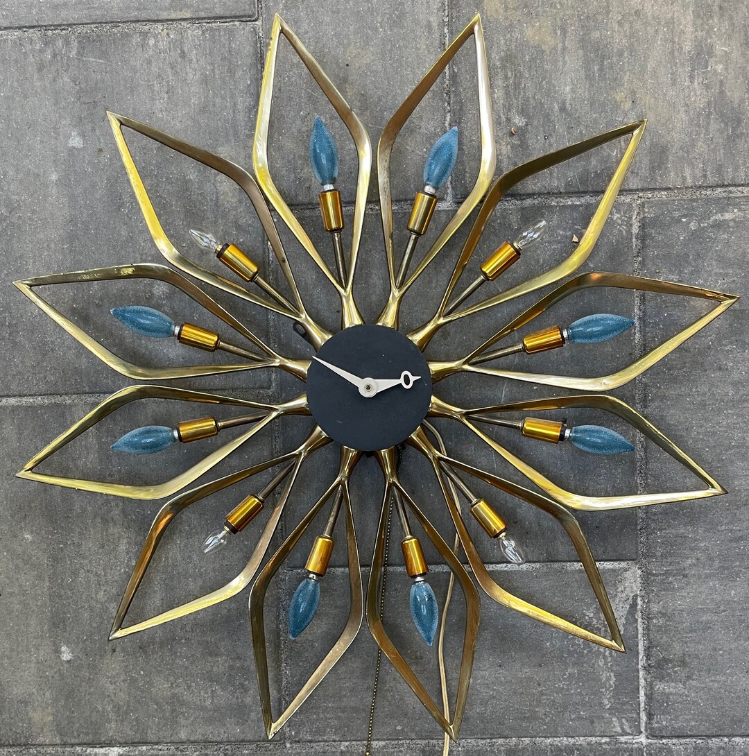 Rare Vintage 50s Westwood Chadwick Brass Metal Starburst Sputnik