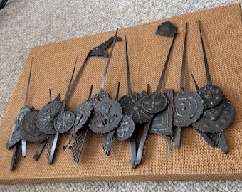 Vintage MCM Sculptural Brutalist Wall Hanging Torch Cut Metal Mid Century Modern