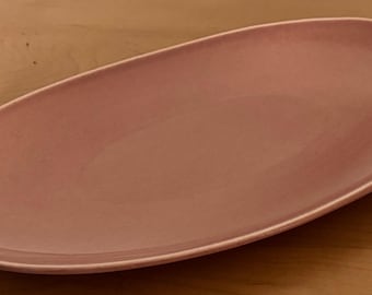 Vintage MCM Russel Wright Gravy Boat Underplate Dish Coral Pink STEUBENVILLE